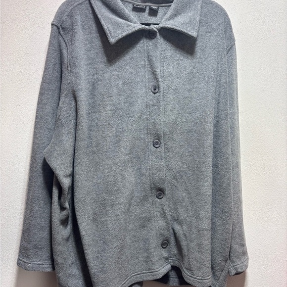 Plus Size Fleece Northcrest Light Gray Cozy Fleece 4X - Picture 4 of 5